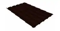 Металлочерепица Grandline Квадро профи 0.5 Satin RR 32 темно-коричневый