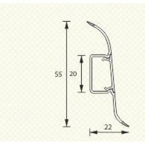 Плинтус ПВХ Идеал Классик 202 Дуб арктик 55x22