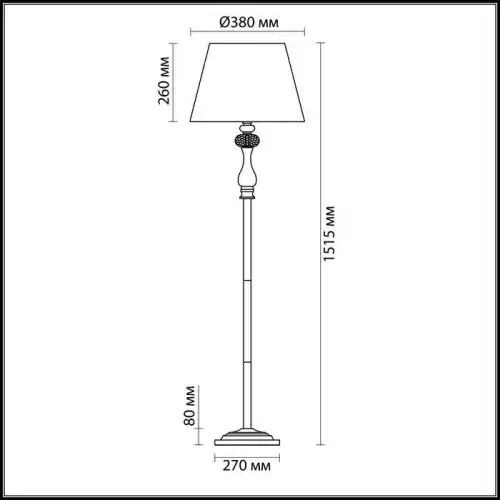 Торшер Odeon Light Aurelia 3390/1F E14 40 Вт