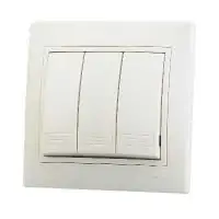 Выключатель 3-кл. СП Мира 10А IP20 крем./крем. LEZARD 701-0303-109