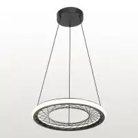 Люстра подвесная Lussole Macon цвет черный арт. LSP-7305 3000K 1*33W LED
