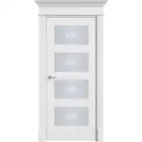 Межкомнатная дверь Офрам Прима-42 белая со стеклом