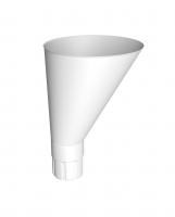 Воронка водосборная круглая Ø90 Vortex Mix PE RAL 9003 сигнальный белый