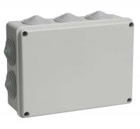Коробка распаячная ОП 190х140х70 IP55 КМ41244 RAL7035 (10 гермовводов) ИЭК UKO11-190-140-070-K41-55