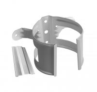 Хомут трубы металлический на дерево Grand Line ПВХ белый RAL 9003