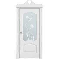 Межкомнатная дверь Офрам Версаль белая со стеклом