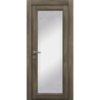 Межкомнатная дверь La Porte серия Master модель 400.1 табакко стекло Флора