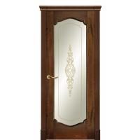 Межкомнатная дверь Дариано Ника-F Красное дерево со стеклом