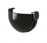 Заглушка желоба Дизайн 135 ПВХ GL черный RAL 9005