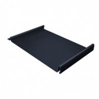 Фальцевая кровля кликфальц Grand Line 0.5 GreenCoat Pural BT с пленкой на замках RR 23 темно-серый (RAL 7024 мокрый асфальт)