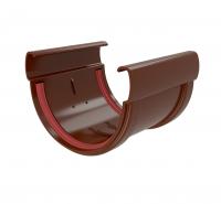 Соединитель желобов Дизайн 135 ПВХ Grand Line шоколадный RAL 8017