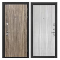 Входная дверь металлическая Интекрон Сицилия Remix цвет Дуб турин / В-07 Сандал белый с молдингом