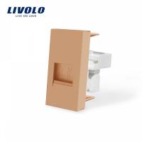 Модуль розетки телефонной Livolo золотой VL-C7-1T-13
