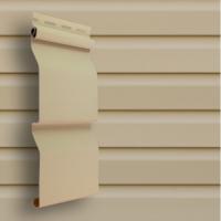 Виниловый сайдинг Grand Line Классика Корабельный брус Слим Бежевый