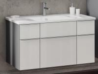 Тумба Smile Кристалл 90 подвесная белая