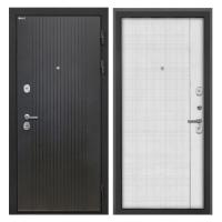 Входная дверь металлическая Интекрон Сицилия Remix цвет Лофт черный / В-07 Лофт белый с молдингом