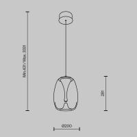 Подвесной светильник Maytoni Splash MOD282PL-L8G3K 7W золото
