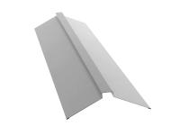 Планка конька плоского 115х30х115 0.4 PE с пленкой RAL 9003 сигнальный белый (2м)