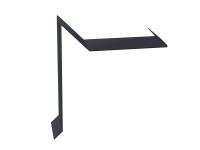 Планка ветровая для мягкой кровли двойная завальцовка 60х30х90 0.45 PE с пленкой RAL 7024 мокрый асфальт (2м)