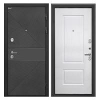 Входная дверь металлическая Интекрон Сицилия Remix ФЛ-613 черный (крашеный) / Альба Роял вуд белый (12 мм)