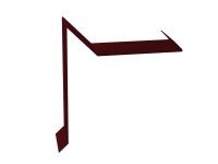 Планка ветровая для мягкой кровли двойная завальцовка 60х30х90 0.4 PE с пленкой RAL 3005 красное вино (2м)