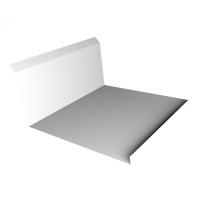 Планка примыкания нижняя 20х122х260х15 0.5 Satin с пленкой RAL 9003 сигнальный белый (2м)