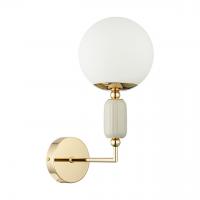 Настенный светильник Lumion Vivien цвет французское золото, серый, белый арт. 6580/1W  1*40W E14