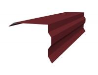 Планка торцевая фигурная 100х85 0.45 PE с пленкой RAL 3005 красное вино (2м)