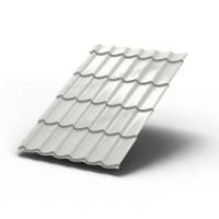 Металлочерепица МП Макси (ПЛ-02-9010-0.5) 9010 Чистый белый