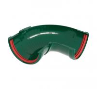 Угол желоба составной 90-150 град.Классика 120 ПВХ Grand Line зелёный RAL 6005