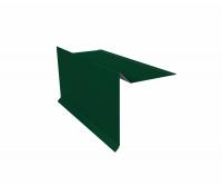 Планка ветровая с отгибом для мягкой кровли 100х20х70 0.45 PE с пленкой RAL 6005 зеленый мох (2м)