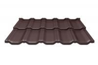 Металлочерепица Grandline модульная Квинта Uno c 3D резом 0.45 PE RAL 3003 рубиново-красный