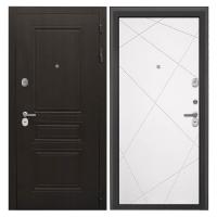 Входная дверь металлическая Интекрон Брайтон Тиковое дерево / Лучи-М милк