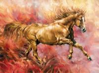 Картина Графис Канвас Постер Огненный конь