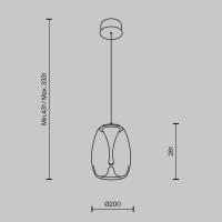 Подвесной светильник Maytoni Splash MOD282PL-L8G3K1 7W золото