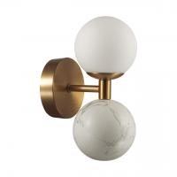 Настенный светильник Odeon Light Midcent под латунь/белый, арт. 4359/6WL 6W 3000K