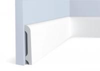 Плинтус дюрополимерный под покраску Hiwood B80B прямой скругленный 2000x80x14