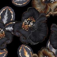 Картина Графис Канвас Постер Черное золото 1