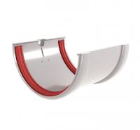 Соединитель желобов Классика 120 ПВХ Grand Line белый RAL 9003