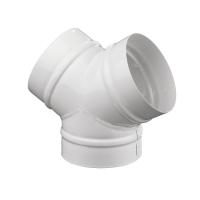 Тройник Y-образный Vents ТМУ100 d=100 мм белый
