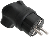 Вилка электрич. с боковым вводом ОМЕГА с заземл. IP44 ВБу3-1-0м каучук ИЭК PKR01-U-016-2-K02