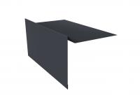 Планка ветровая для мягкой кровли 100х20х70 0.45 PE с пленкой RAL 7024 мокрый асфальт (2м)