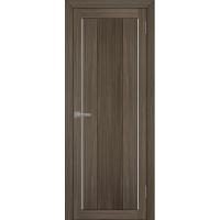 Межкомнатная дверь Uberture серия Eco-Light 2190 велюр графит со стеклом сатин