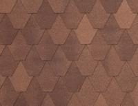 Гибкая черепица Tegola Лемех Коричневый с отливом