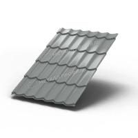 Металлочерепица МП Макси (ПЭ-01-9006-0.5) 9006 Белый алюминий