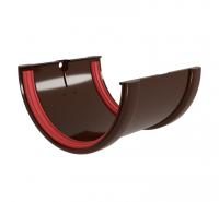 Соединитель желобов Классика 120 ПВХ Grand Line коричневый RR 32