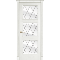 Межкомнатная дверь La Porte серия Classic модель 300.9 ясень бланко со стеклом Ромб