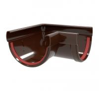 Угол желоба 90 град.Классика 120 ПВХGrand Line коричневый RR 32