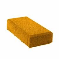 Резиновая плитка Кирпич 10x20 см желтая