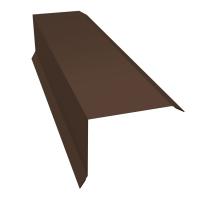 Планка торцевая 80х100 0.45 PE с пленкой RAL 8017 шоколад (2м)